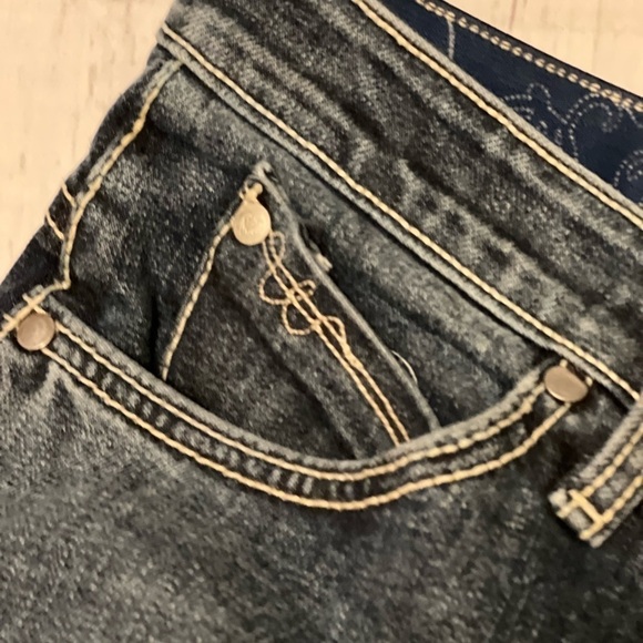 Women’s Wrangler Jeans Q Baby No Gap Waistband WRJ30MS Size 13/14 x 34 RN 130273 - Picture 9 of 13